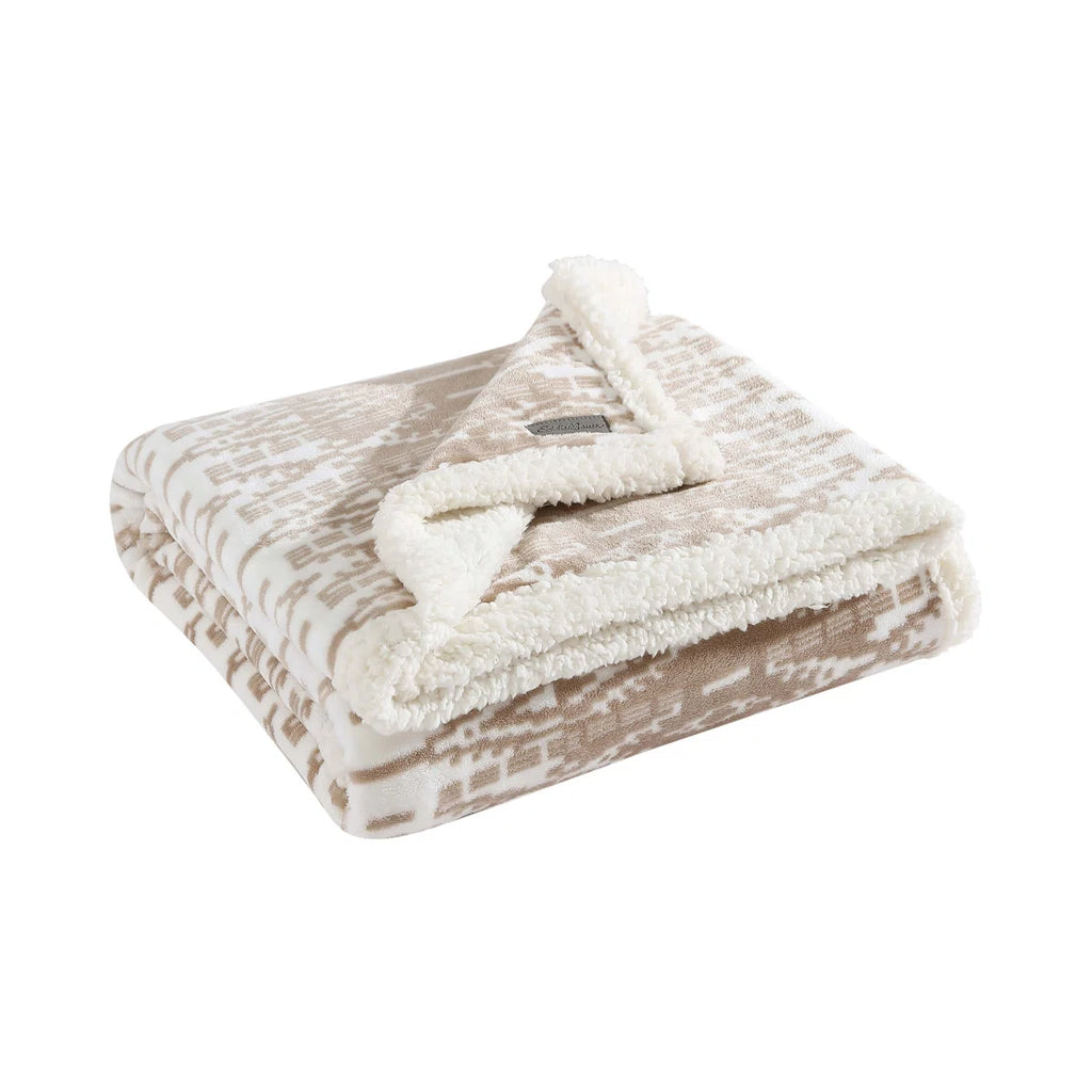 Eddie Bauer Printed Plush Fleece/Sherpa Throw Blankets